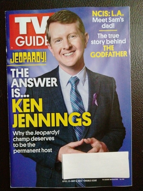TV Guide Ken Jennings Jeopardy! April 25-May 8, 2022 like new