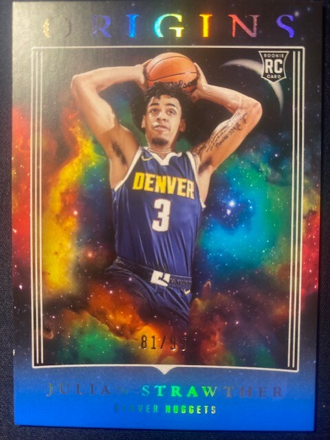 2023-24 Origins #50 Julian Strawther Blue #81/99 Rookie RC Nuggets