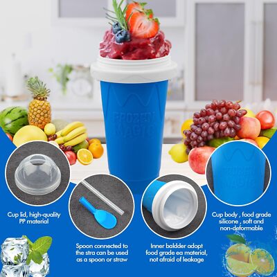 Slushy Maker Cup,Quick Frozen Magic Cups for Homemade Milk Shake Ice Cream Maker