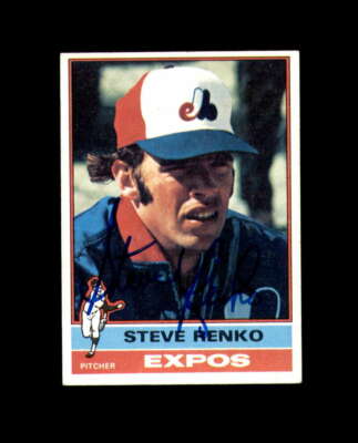 Steve Renko Hand Signed 1976 Topps Montreal Expos Autograph