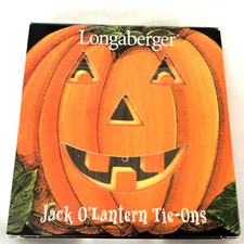 Longaberger Halloween Jack o Lantern Pumpkin Tie On NEW Item 37800 