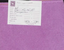 28 ct Cross Stitch Fabric Purple 17x13" Cashel Linen Twisted Threads