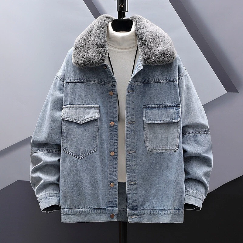 Faux fur collar store lapel zipper plain coats