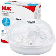Image of Nuk Microwave Express Plus Steriliser Baby Newborn Bottle Feeding Hygiene NEW