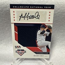 Mason Feole 2019 Panini USA Stars & Stripes Silhouettes Auto Jersey 79/199