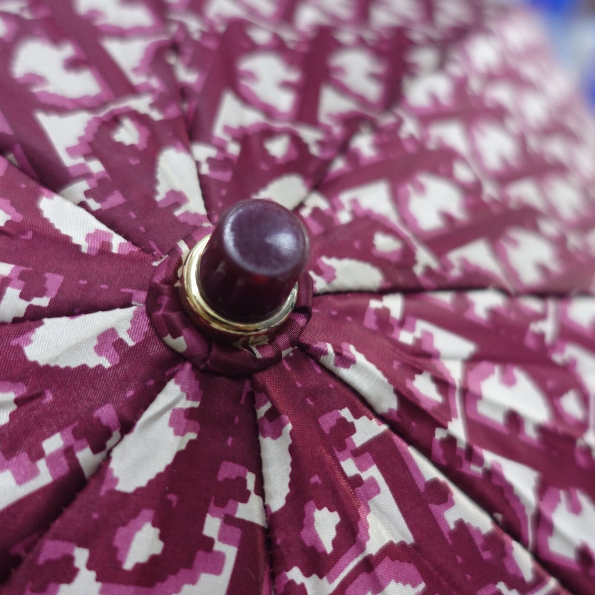 Christian Dior 傘 Walk'n'Dior Umbrella Ecru and Navy Blue Dior Oblique