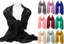 Soft Georgette Solid Chiffon Bridal Wedding Shawl Evening Scarf