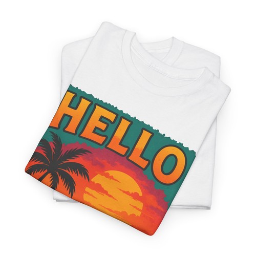 Summer Palm Tree T-shirt, Beach Vacation Apparel, Unisex Tee, Hello Summer - Picture 4 of 29