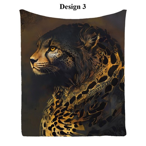 Cool Leopard Flannel Bedspread Sofa Throw Blanket Xmas Birthday Holiday Gift - Picture 10 of 13