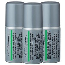 3 CANS ST DUPONT GREEN BUTANE GAS REFILL FOR GATSBY PETIT LINE LINGE 2 LIGHTER