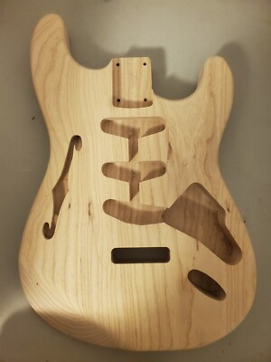 ギター Franchin Guitar Strat Thinline body Thinline Strat Body | Unfinished | CNC Made in Texas | Built