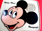 MICKEY MOUSE RECORD PLAYER 45'S BATTERY POWER PORTABLE 50S 60S ORIGINAL RARE OLD — photo 3
