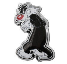 looney tunes sylvester chrome auto emblem decal usa made