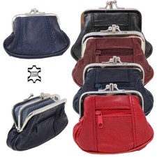 Leder Geldbörse mit Klippverschluss Knipsbörse Bügelbörse Portemonnaie Knipser