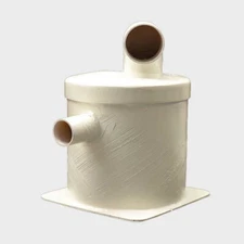 Centek Boat Muffler 1602442 | 14 1/2 x 12 3/4 Inch White Fiberglass