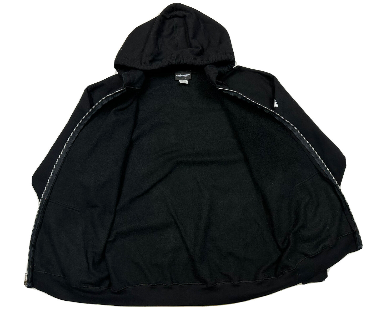 FILA Felpa con cappuccio The Hundreds X Death Row con cerniera nera limitata grande