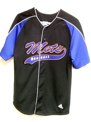 ADIDAS Mike Piazza #31 New York Mets Black & Blue Jersey Shirt