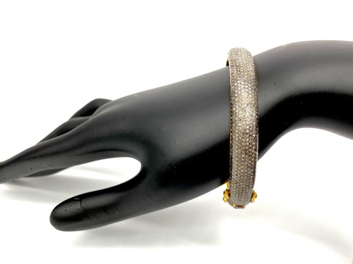Mehers Armreif Champagner Diamant zweifarbig Goldplättchen und schwarz Rhodium - Bild 3 von 4