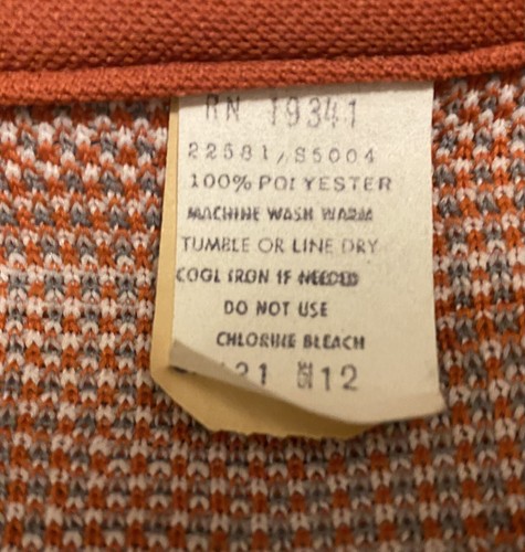 Ladies vintage 70s Boho knit pullover sweater ILGWU USA Made size 12 (medium) - Picture 6 of 6