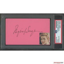Ingrid Bergman Legendary Actress Signed Auto 3x5 Card PSA/DNA