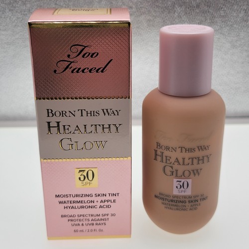 Too Faced NATURAL BEIGE Born This Way Healthy Glow Moisturizing Skin Tint 2 oz - Afbeelding 1 van 7