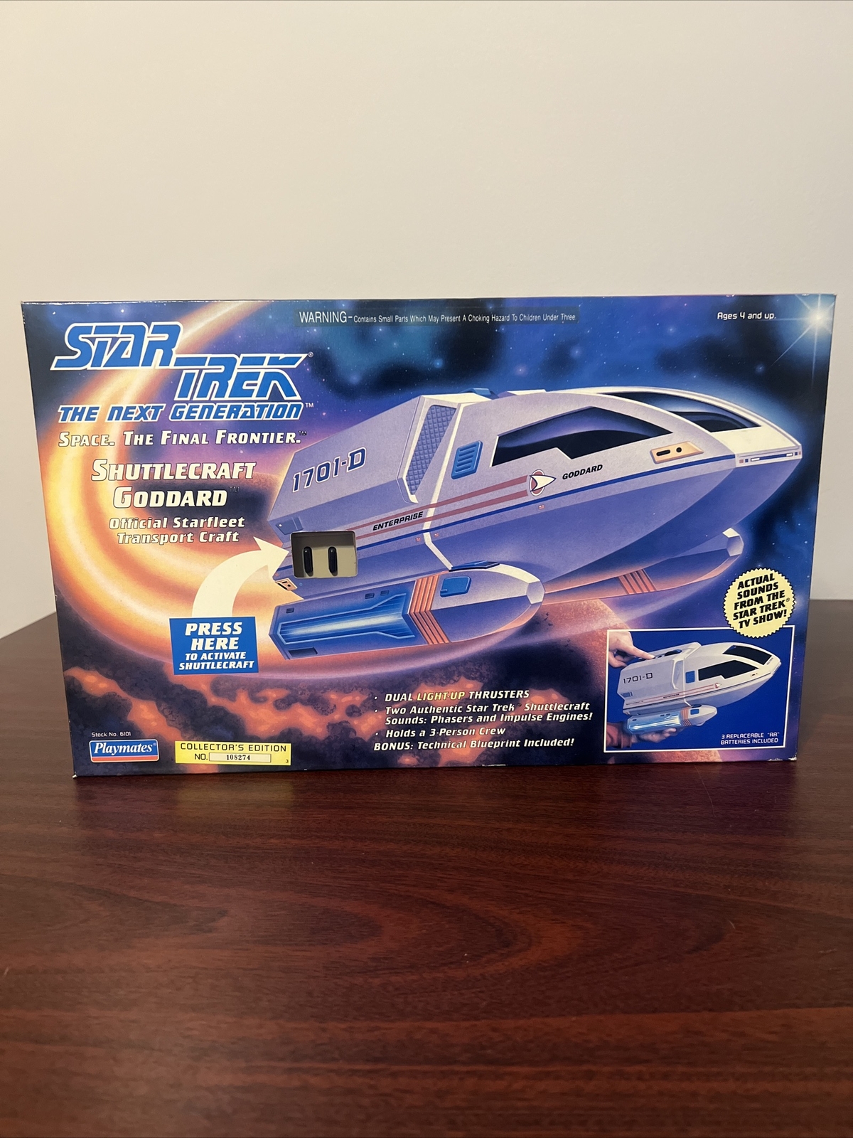 New 1992 STAR TREK Next Generation Shuttlecraft Goddard Unopened