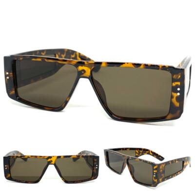 Classic Retro Modern Club Rave Party SUN GLASSES Thick Tortoise Frame Brown Lens