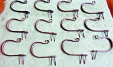 Metal Curtain/Drape Hold Backs Tie Backs~Set of Six~Rubbed Bronze~