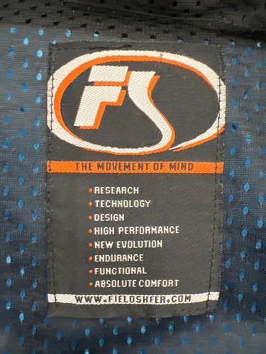 Chaqueta de motocicleta FieldSheer negra de cuero blindado para hombre talla 14 unisex - Imagen 17 de 19