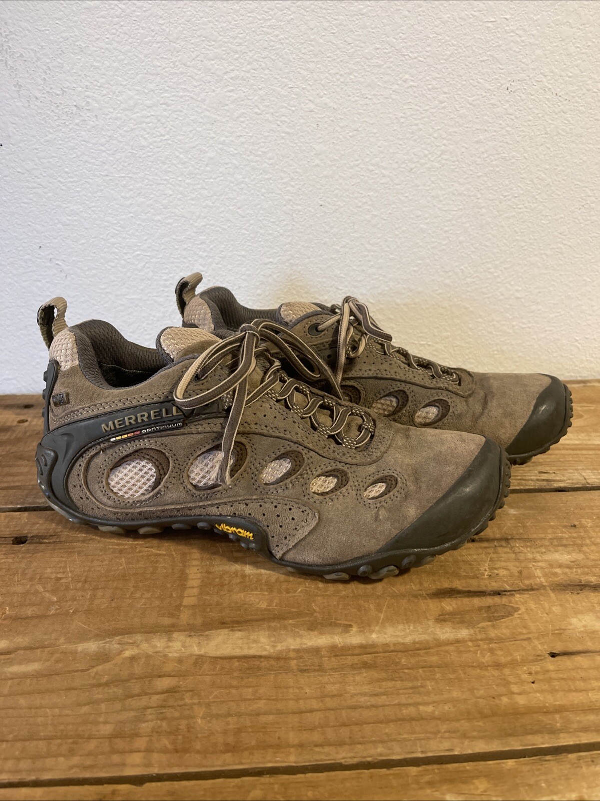 MERRELL donna tg. 9 5 Continuum Moab Ventilatore Taupe Vibram Scarpe da Escursionismo Trail