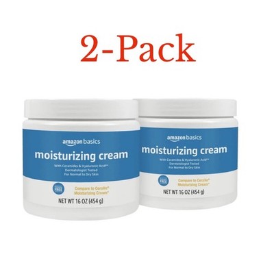 2-Pack Moisturizer Cream for Face Dry Skin, Hydrating 16 Ounces