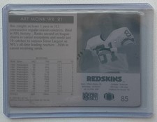 1992 Pro Set Art Monk Printing Plate Card Back #85 1/1