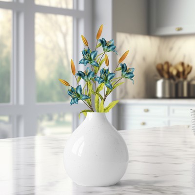 Tiger Lily Artificial Spray - 31'' - Blue