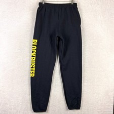 Vintage Blockbuster Video Sweatpants Sz S S Black Yellow Logo Fleece Joggers 90s