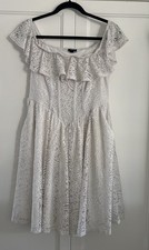 Renaissance Off Shoulder Lace Corset Dress with Pockets Plus Large Peasant Fairy