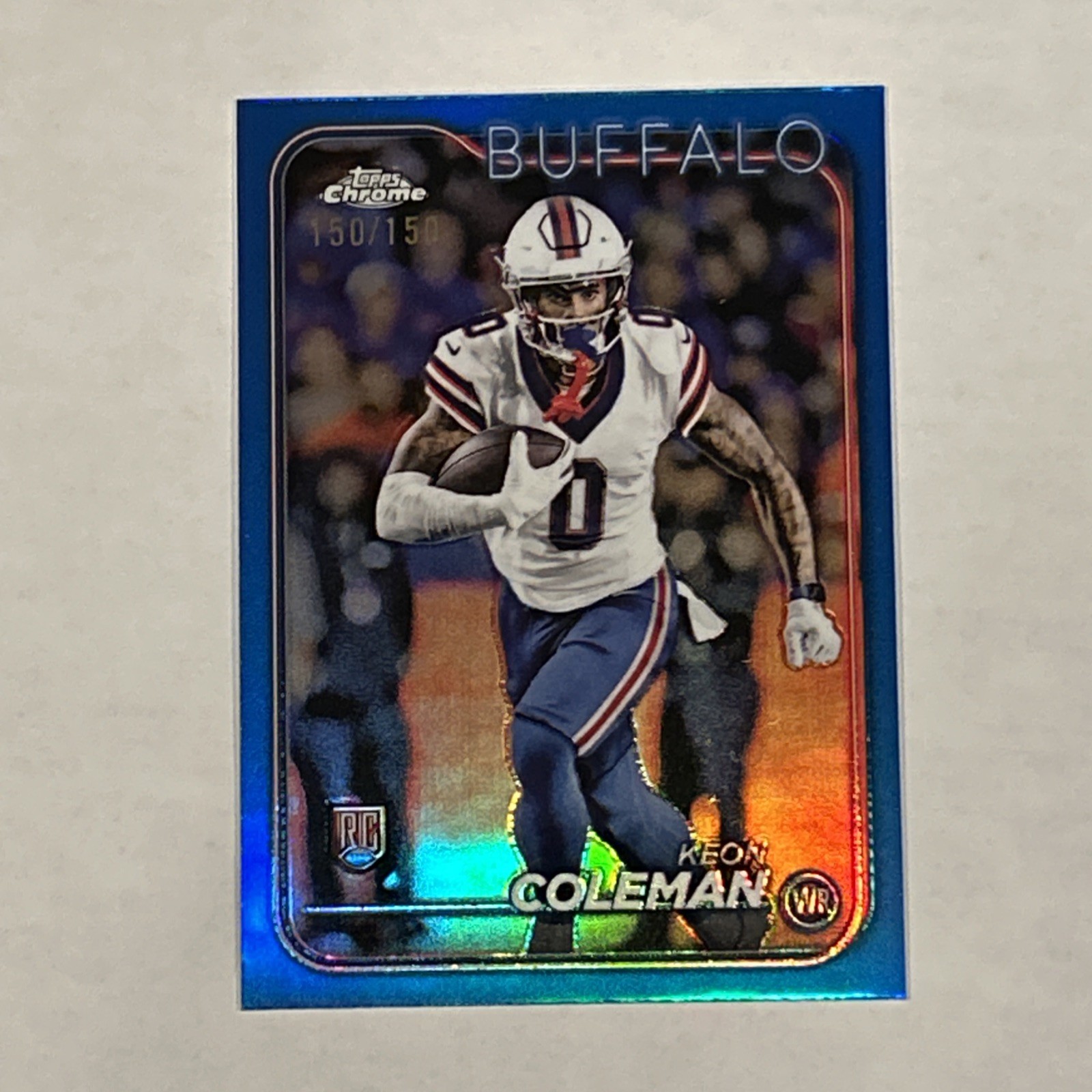 2024 Topps Chrome Blue #209 Keon Coleman /150 Buffalo Bills Rookie Card