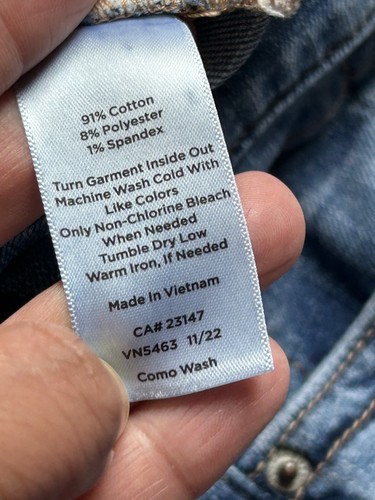 Talbots Größe 8 Hohe Taille Weites Bein Crop Denim Jeans Stretch Preppy - Bild 5 von 7