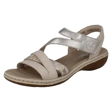 Rieker Leather Cross Strap Sandals For Men ~ 65965