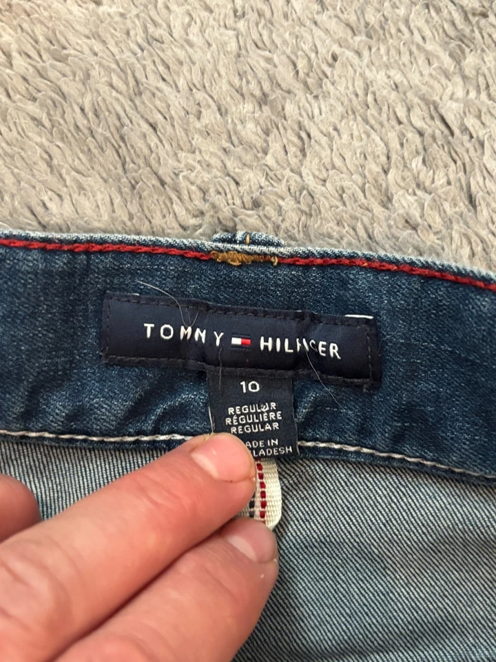 Jeans Tommy Hilfiger Niños 10R Jóvenes Envejecidos Pierna Recta Cintura Ajustable Foto 2 de 4