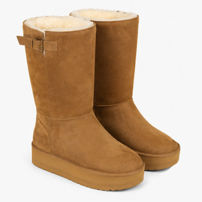 NWT MADDEN GIRL Womens Tall Hickory Suede Winter Boots W/Buckle Closure Size 6.5