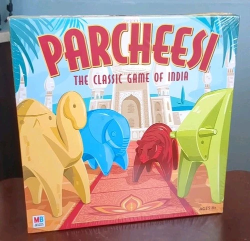 Parcheesi Game NEW IN SEAL Classic Game Of India Vintage Milton Bradley 2001 Lib