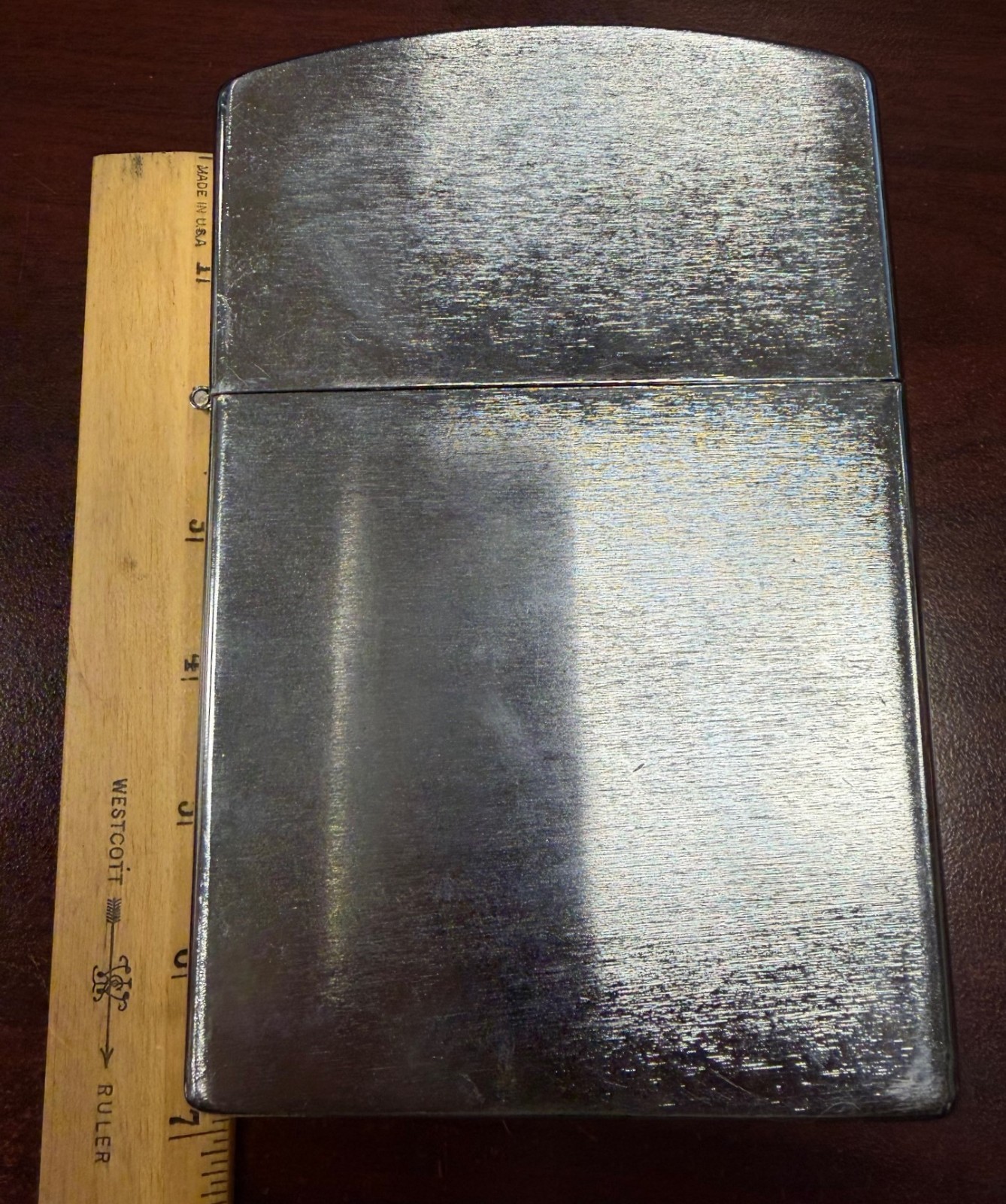 Extra Large Chrome 6" Matte Flip Top Steel Oversized Novelty