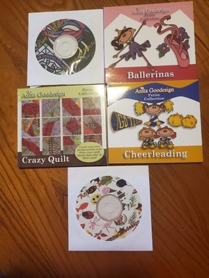5 - Anita Goodesign CD - Crazy Quilt, Ballerinas, Minis, Sun Catchers