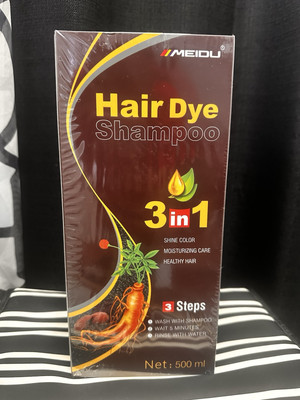 Dark Brown Hair Dye Shampoo Instant 3 in 1+100% Grey Coverage Herbal Ingredients