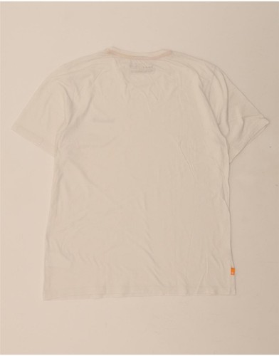 Camiseta Top TIMBERLAND Para Hombre XL Blanco Algodón DI77 - Imagen 2 de 4