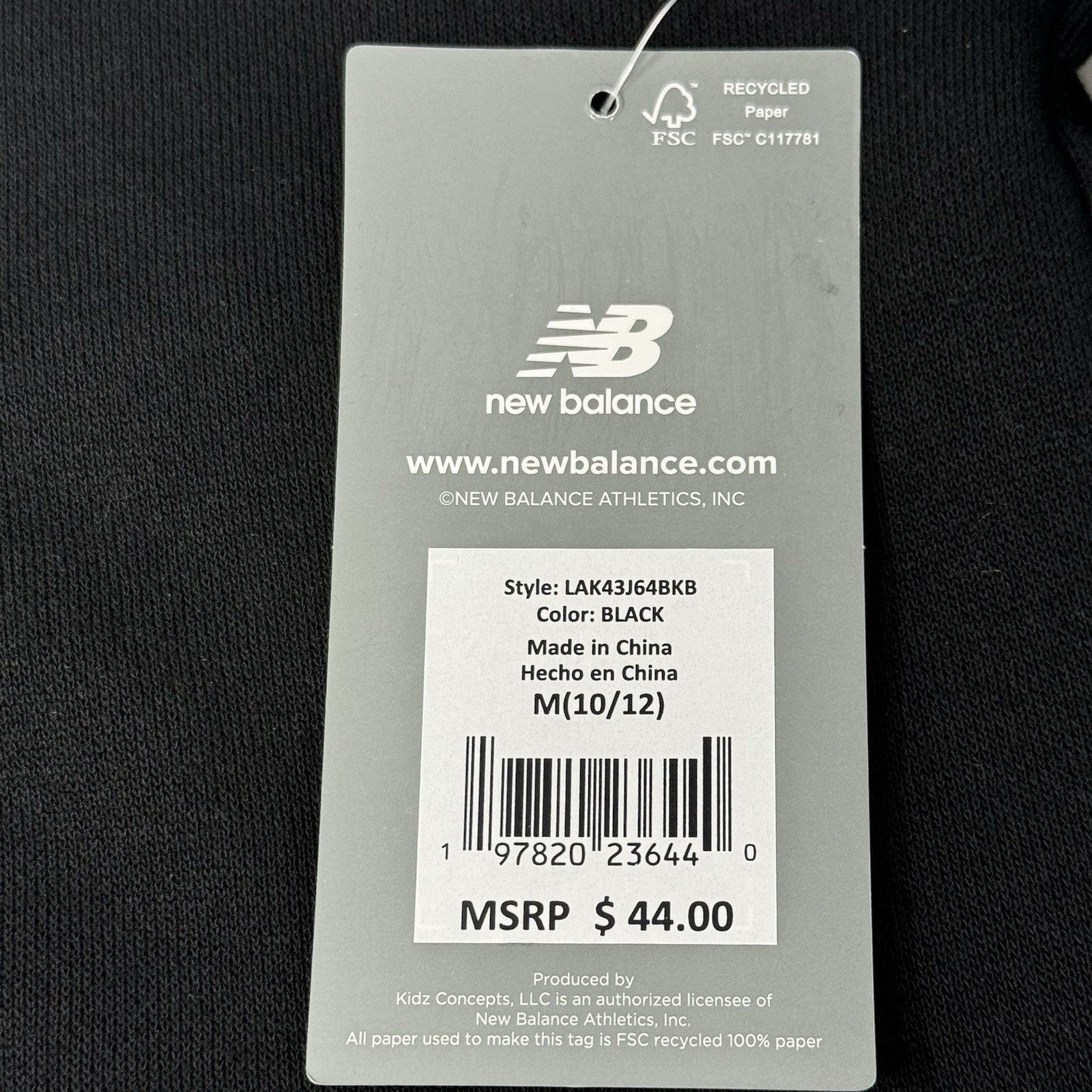 New Balance Boys Fleece Lined Jacket Full Zip Black Hoodie Sz M(10-12) thumbnail 14