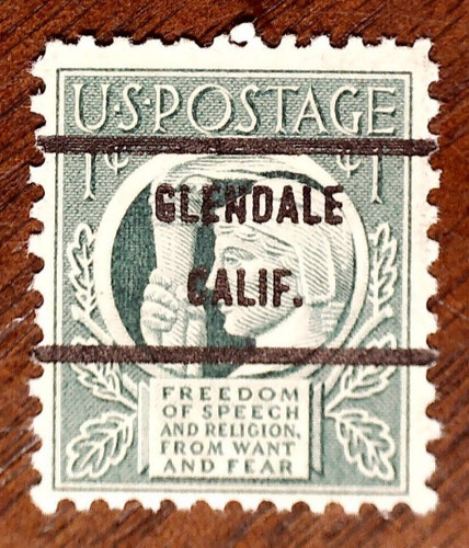 JM: US PRECANCEL COMPLETE BUREAU " GLENDALE CALIFORNIA " LISTING, PICK & CHOOSE
