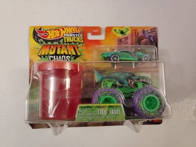 HOT WHEELS MONSTER TRUCKS MUTANT CHAOS MEGA WREX & PROJECT SPEEDER & SLIME NEW
