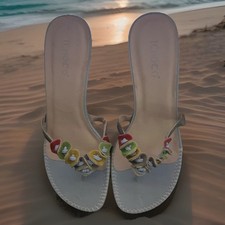 TCHOCO Womens Multicolor Leather Thong Sandal...