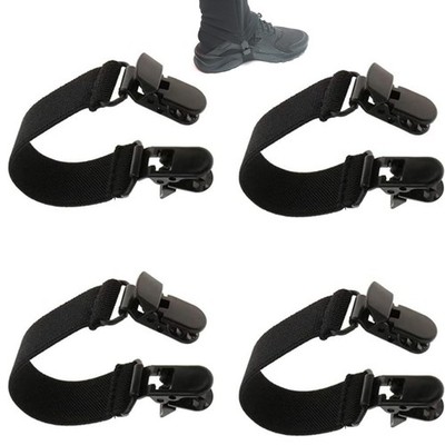 4 Pcs Boot Straps for Cowboy Boots Adjustable Clips Black